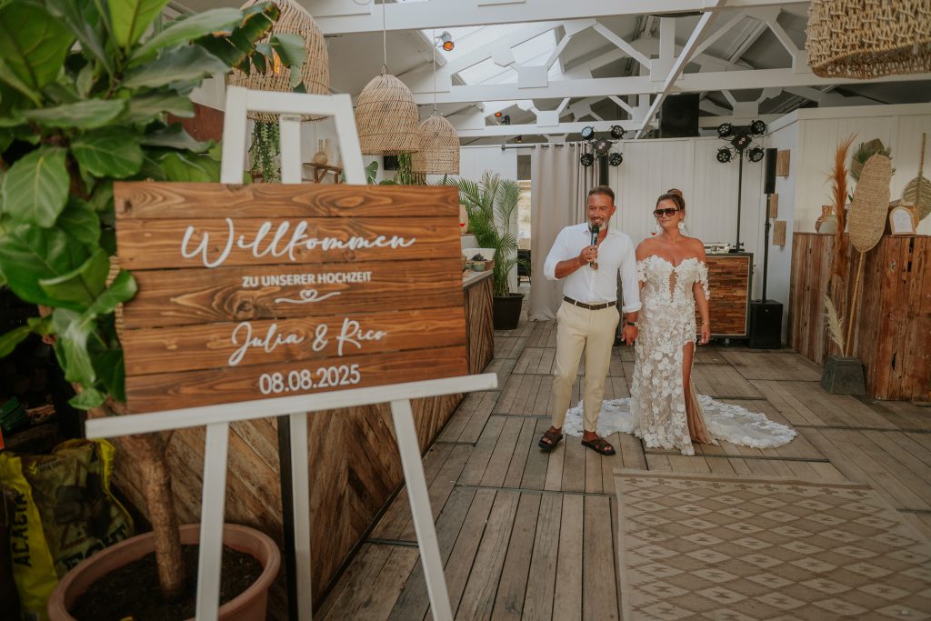 Dekoration bei einer Hochzeit im Witsand in Noordwijk