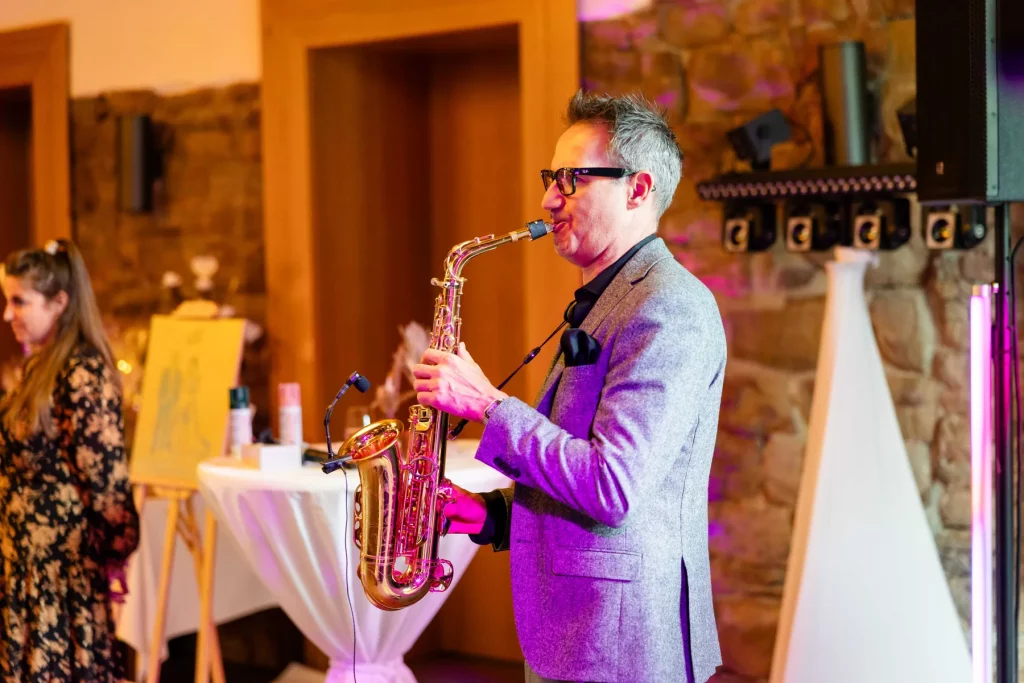 Saxophonist bei einer Hochzeit im Eventhouse Dortmund